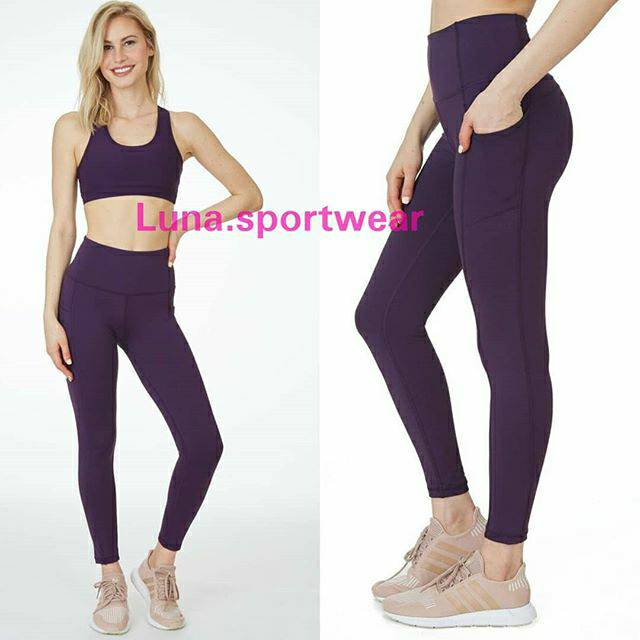 Eggplant Pockets Leggings gottex