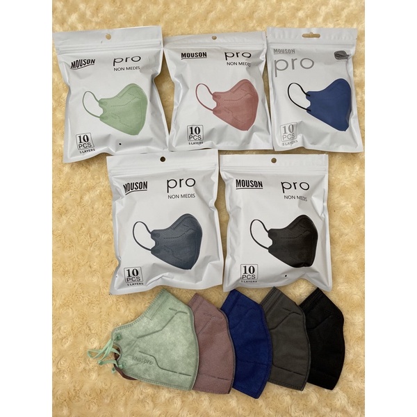 Masker KN95 Pro Mouson 5ply Model Korea KN95pro Motif 1pack isi 10pcs Embos