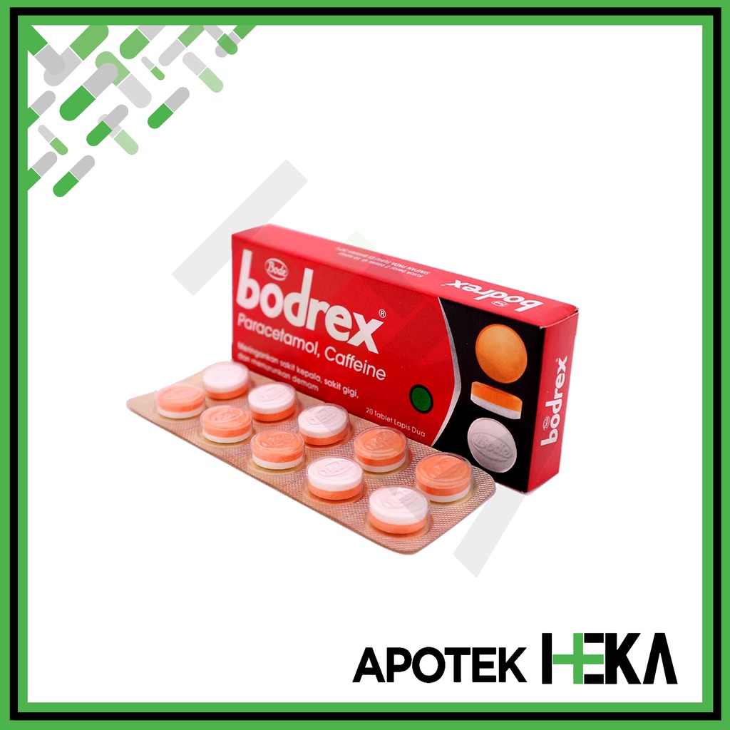 Bodrex Merah isi 20 Tablet - Paracetamol Meringankan Sakit Kepala (SEMARANG)