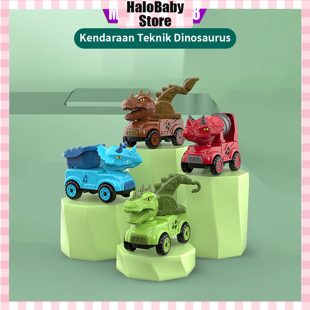 Halo Baby Mainan dinosaurus Mobil Anak / bentuk Dinosaurus mobil truk mainan mobil mobilan dorong