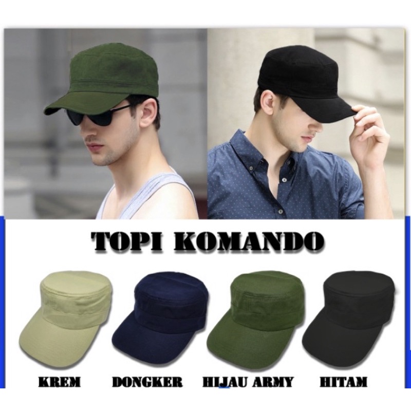 TOPI KOMANDO PRIA / TOPI POLOS / TOPI TENTARA