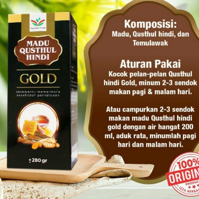 

Madu Qusthul Hindi Gold Nusantara Herbal 280 gr