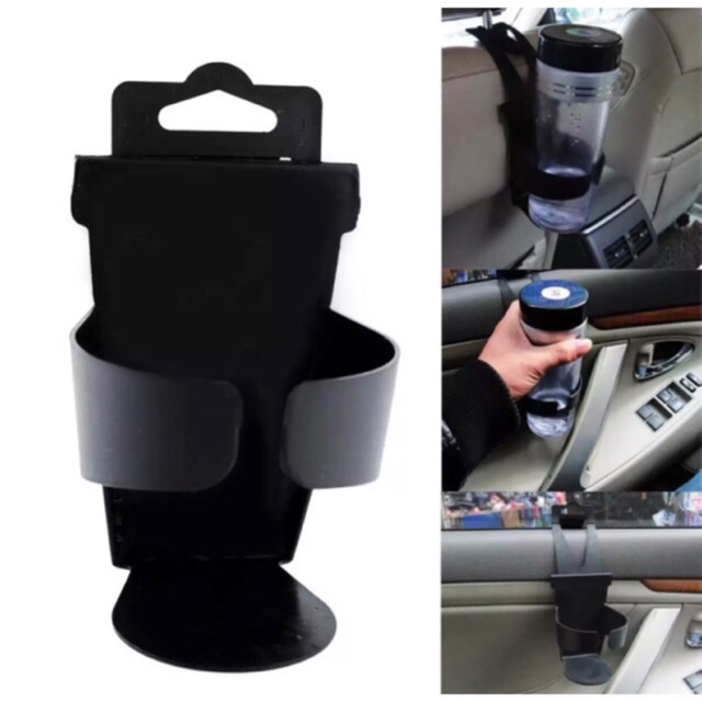 Holder Botol Minuman Universal Flexible Adjustable Warna Hitam Untuk Pintu Mobil