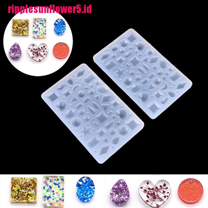 1pc Cetakan Resin Bahan Silikon Untuk Membuat Perhiasan Kalung Diy