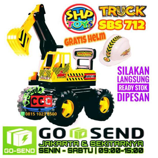 SHP SBS 712 Mainan Ride On Truck Eskavator Beko Gali Pasir Khusus Gojek SNI Edukasi Anak