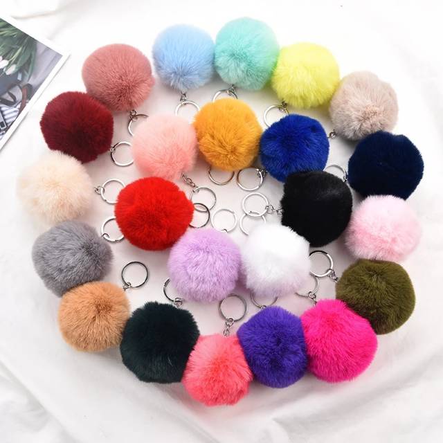 AKSESORIS GANTUNGAN KUNCI POMPOM/BONEKA POMPOM