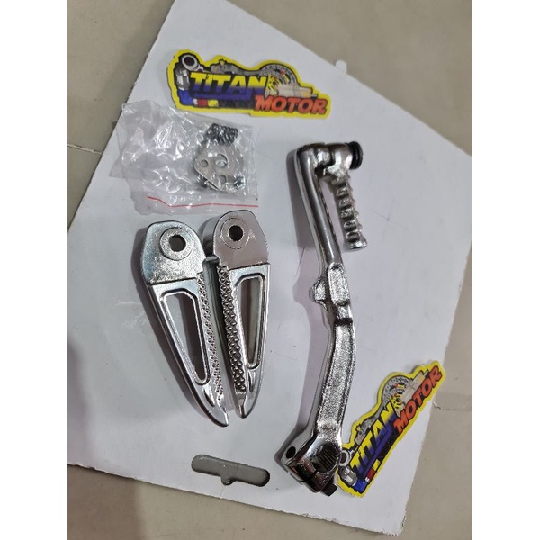 paket step injakan belakang + engkolan chrom krom motor beat soopy vario 110 beat fi dll