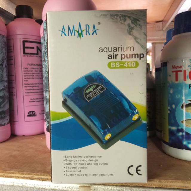 Pompa Udara AMARA BS-410 Air Pump Aerator Aquarium Aquascape BS 410