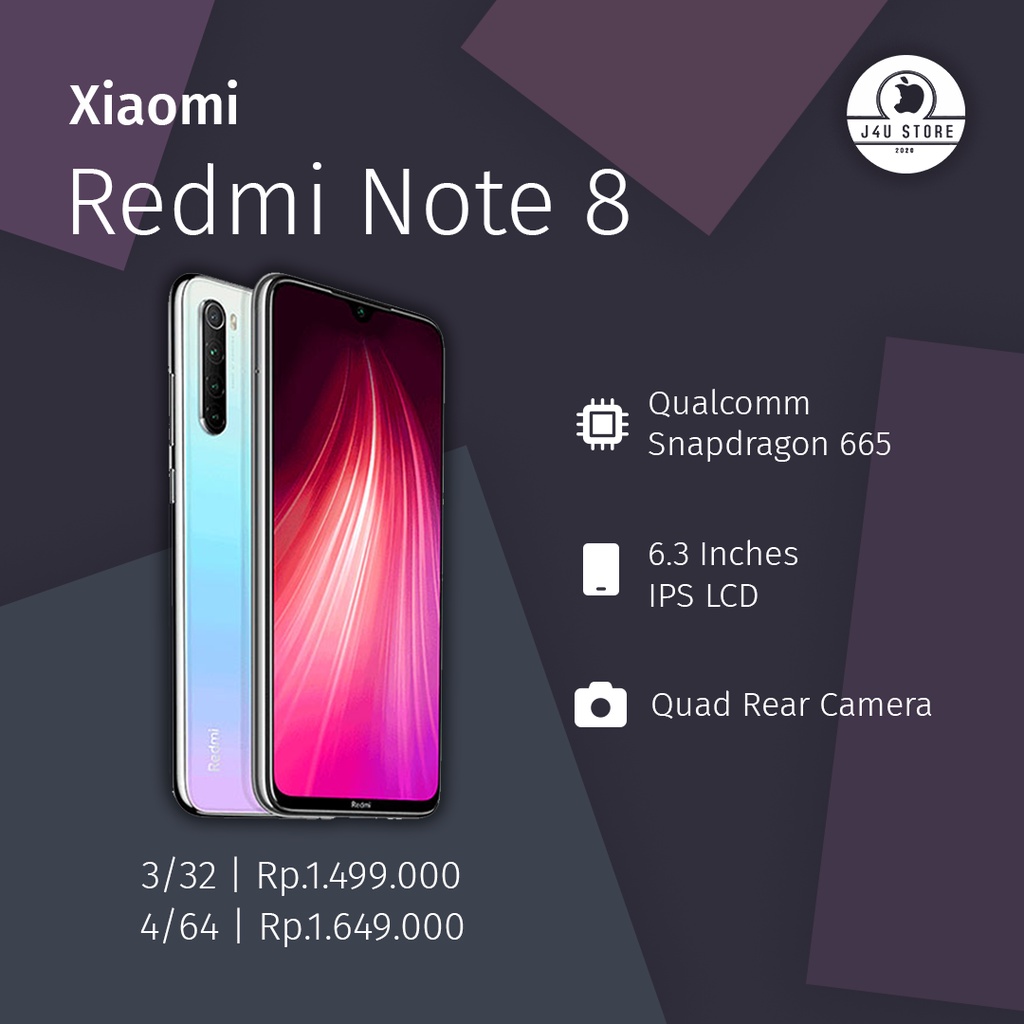 redmi note 8 4/64 second fullset original