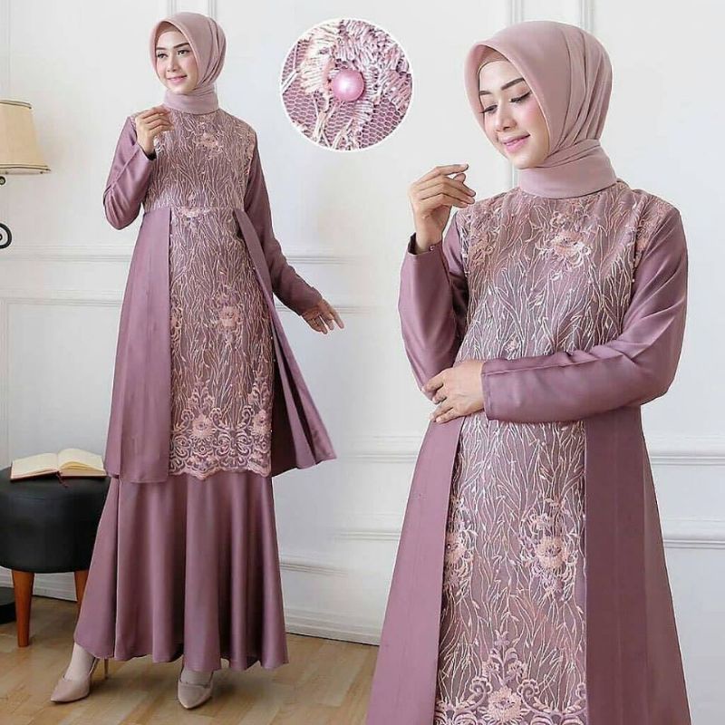 ZARINA DRESS Dress Muslim gamis pesta gaun pesta wanita baju muslim perempuan baju kondangan gaun mu