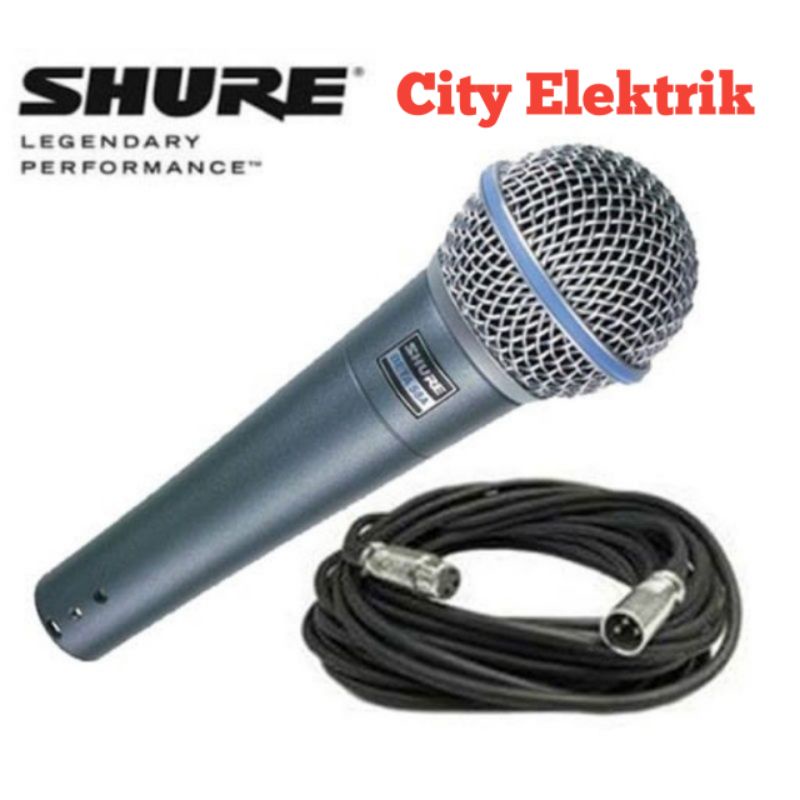 MIC SHURE BETA 58A / MIC KARAOKE KABEL SHURE BETA 58A / MICROPHONE KARAOKE SHURE