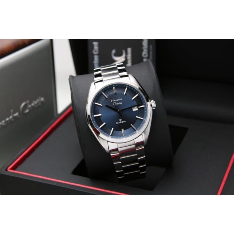 JAM TANGAN PRIA ALEXANDRE CHRISTIE AC 8648 SILVE  Biru