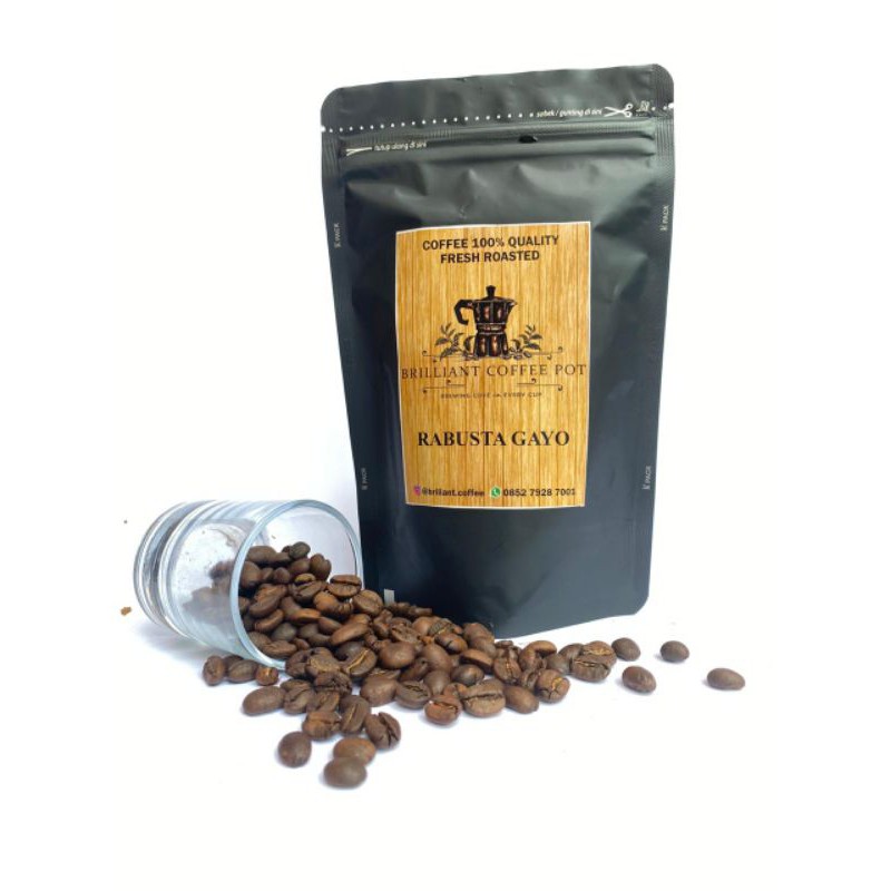 

KOPI ROBUSTA ACEH GAYO 1KG ( 1000GR ) I BRILLIANT COFFEE SPECIALTY