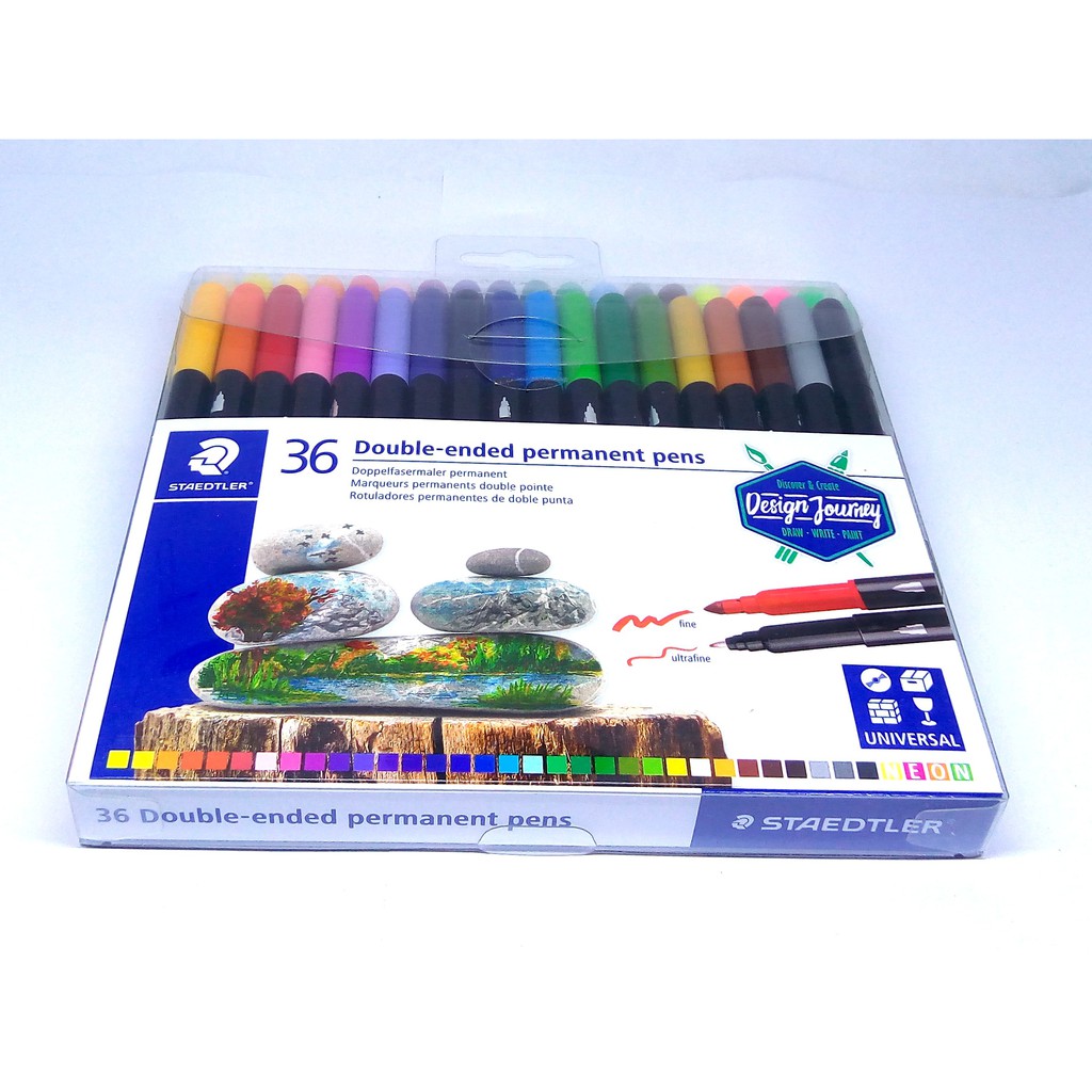 

Double Ended Permanent Pens Staedtler - 36 Colours
