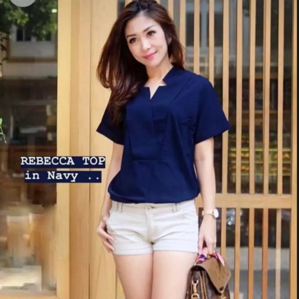 BAJU ATASAN WANITA MODEL KOREA KEKINIAN / ATASAN BLOUSE WANITA REEBECCA TERBARU / BLUS WANITA MODEL FASHION TERLARIS 2021-DONGKER