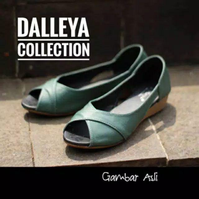 JOTUN - Lily Shoes Sepatu slip on wanita real pict cantik casual berkualitas-HIJAU