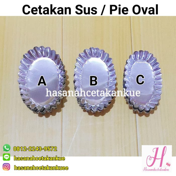 Cetakan kue sus pie susu bali pie buah egg tart Oval C 7.5 cm ck1169