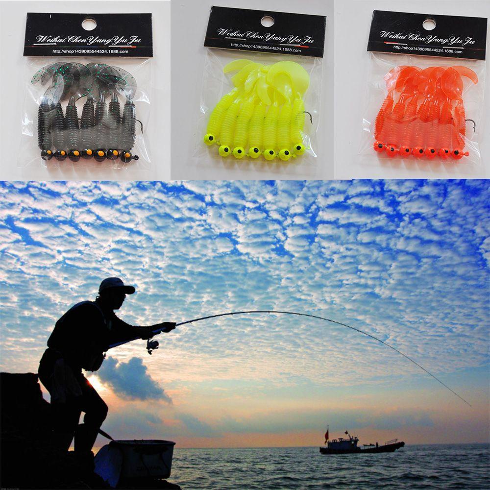 Top Fishing Lure 7PCS Bass Untuk Ikan Gurame Jig Wobblers Umpan Lembut