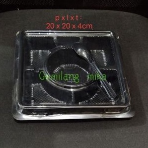 Mika bento kotak sekat 6 + sendok 2in1 isi 10 set murah