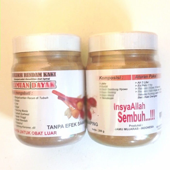 HERBAL OBAT ASAM URAT RENDAM KAKI RAMUAN DAYAK JAMU TOMBO LORO 200 GR TERBARU