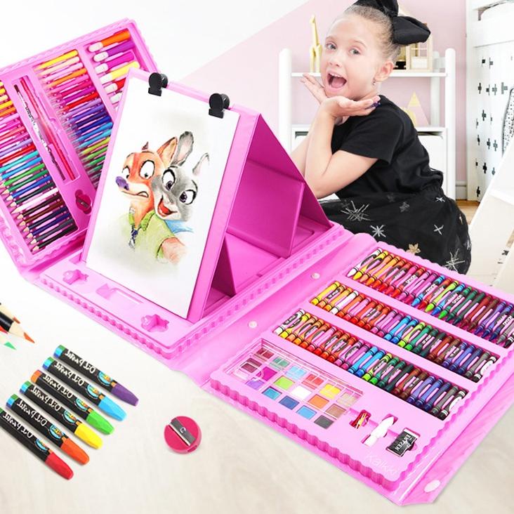 

정 Kaikki 208pcs Crayon Mewarnai Pensil Krayon Warna Alat Menggambar atau Mewarnai Hot