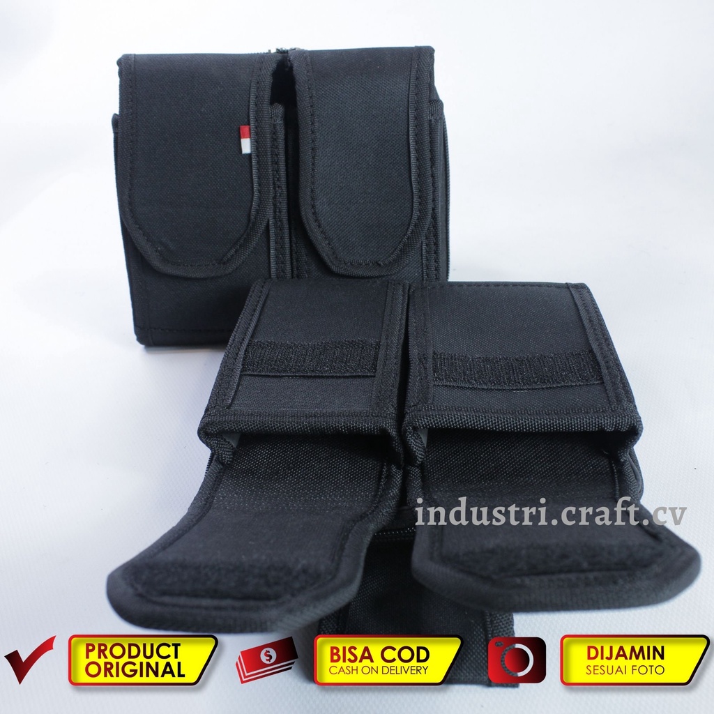 Tempat Sarung HP Pinggang KANVAS Tas Dompet Handphone Pria Resliting Pouch Hp Pria Tempat Magazine - TM02