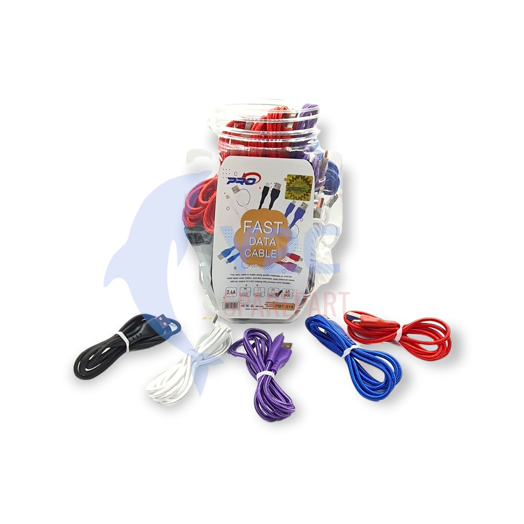 FAST DURABLE KABEL DATA CABLE USB PRO PBT-215 MICRO FAST CHARGING QUICK CHARGE VOOC 3.0A 1000MM OPPO VIVO REALEM SAMSUNG XIAOMI