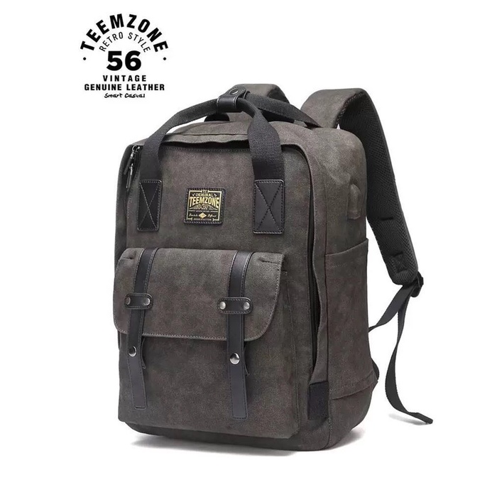 PRIA-RANSEL-TAS- TAS RANSEL BACKPACK LAPTOP PRIA USB PORT KANVAS ORIGINAL IMPORT -TAS-RANSEL-PRIA.