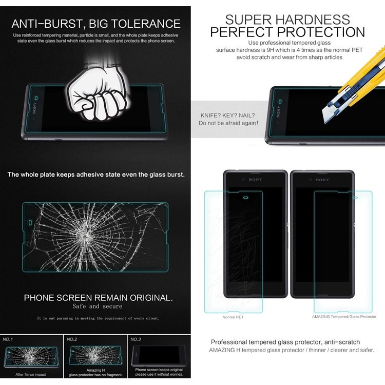 Nillkin Anti-Explosion H Tempered Glass Sony Xperia E3 - E3 Dual