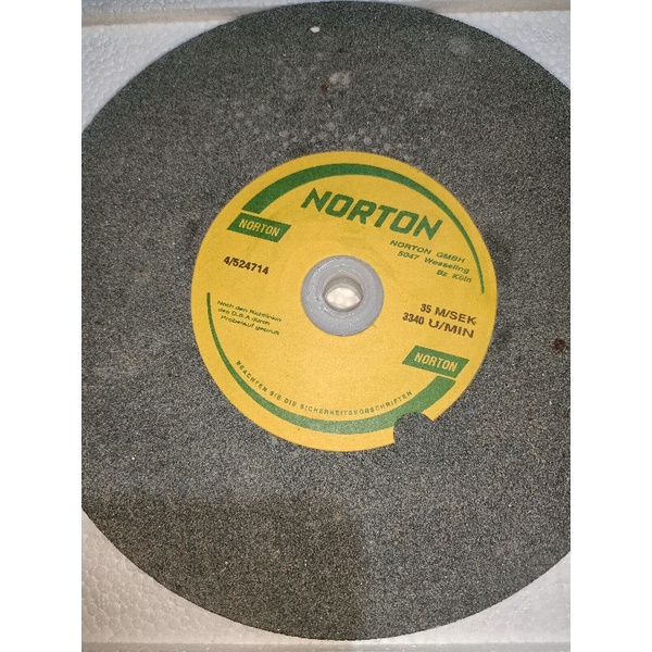 Batu gerinda / mata gerinda duduk Norton 8 in x 1 in