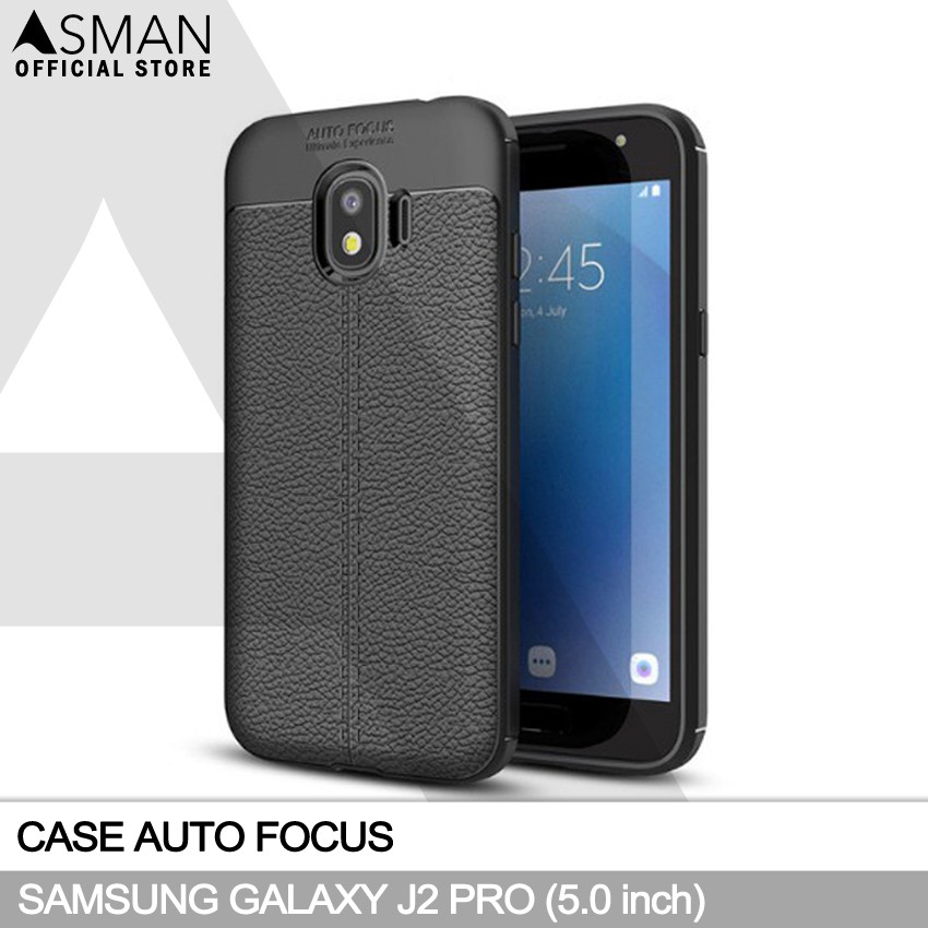 Auto Focus Samsung Galaxy J2 Pro (5.0&quot;) | Soft Case Leather Premium - Hitam