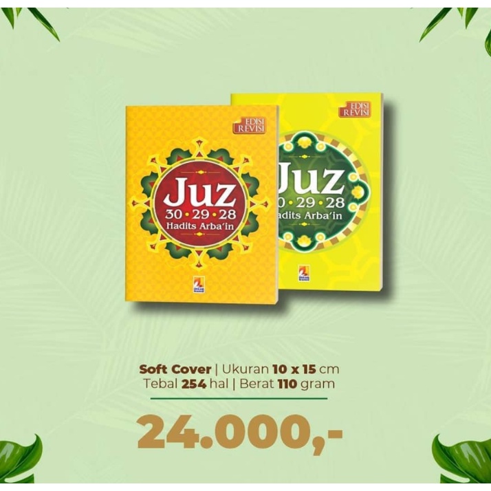 Buku Saku Juz 28, 29 dan 30 + Hadits Arbain