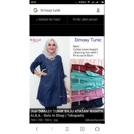 Dimasy tunik atasan wanita fashion remaja muslim