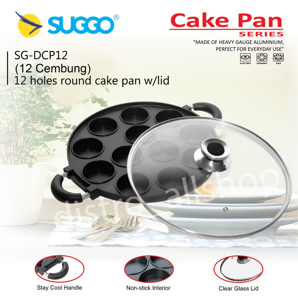 Cetakan Kue 12 Lubang Datar Suggo Loyang Kue Apem martabak mini
