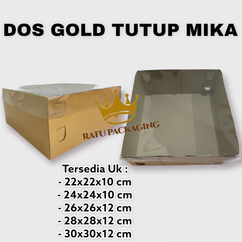 

[10PCS] RATU | Dos DUPLEX GOLD TUTUP MIKA Kardus Dus Box Hampers Kue