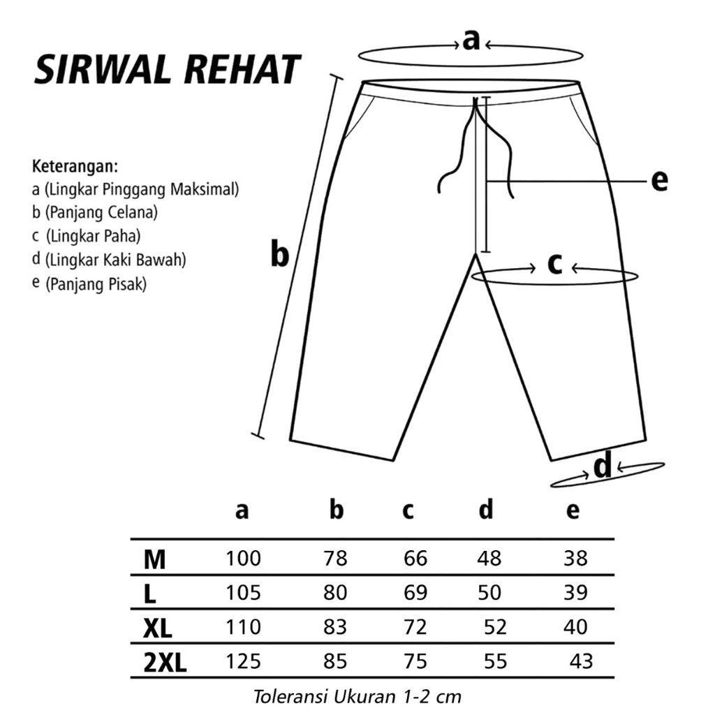 ROSAL Celana Sirwal Rehat Celana Muslim Pria