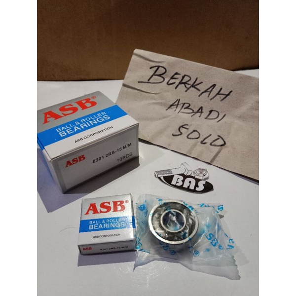 LAHER ASB BEARING 6301 15MM 1pak isi 10