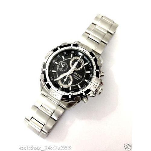 Seiko Quartz SNDC19P1 Chronograph Black Dial - Jam Tangan Pria SNDC19