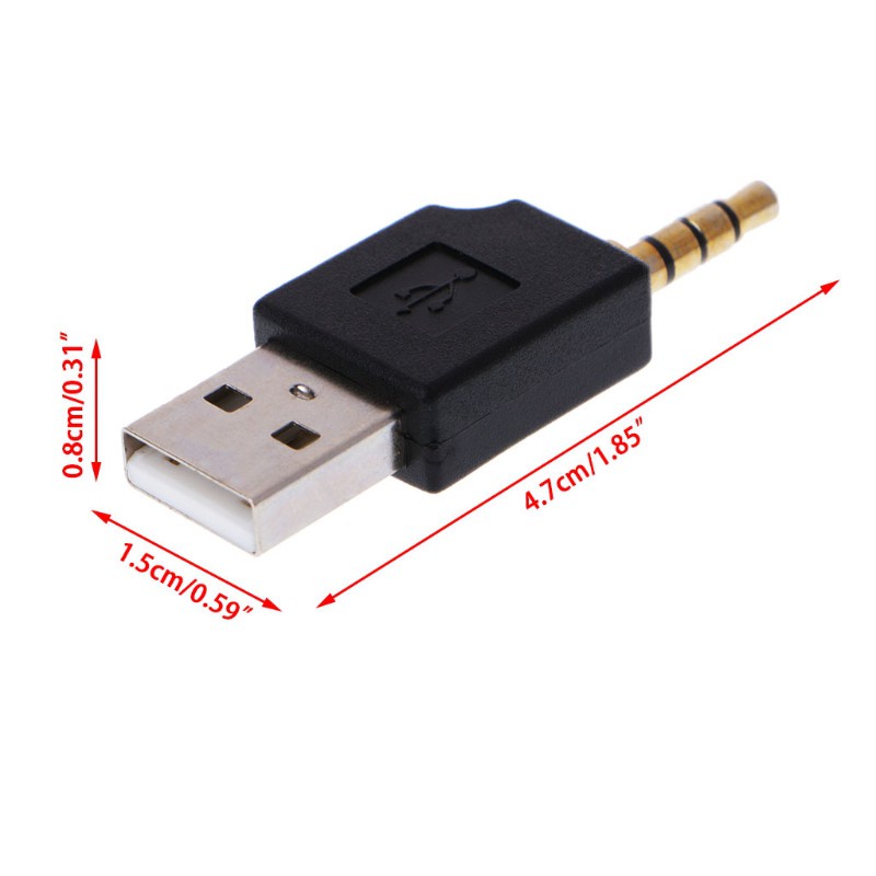 Cre Adapter Auxiliary 3.5mm Ke Usb 2.0 Male Aux Untuk Apple Ipod Shuffle 1st 2nd Mp3