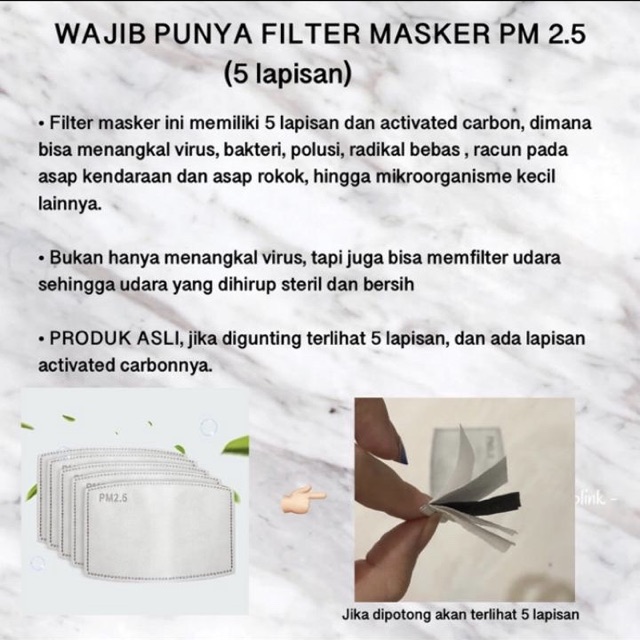 FILTER MASKER KAIN PM 2.5 N95/ FILTER MASKER ANTI VIRUS/ FILTER MASKER DEWASA &amp; ANAK-ANAK