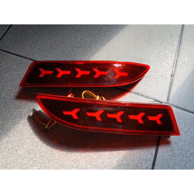 ALL NEW AVANZA 2012 2014 TYPE G LAMPU REFLEKTOR BUMPER BELAKANG MATA KUCING KEDIP STROBO