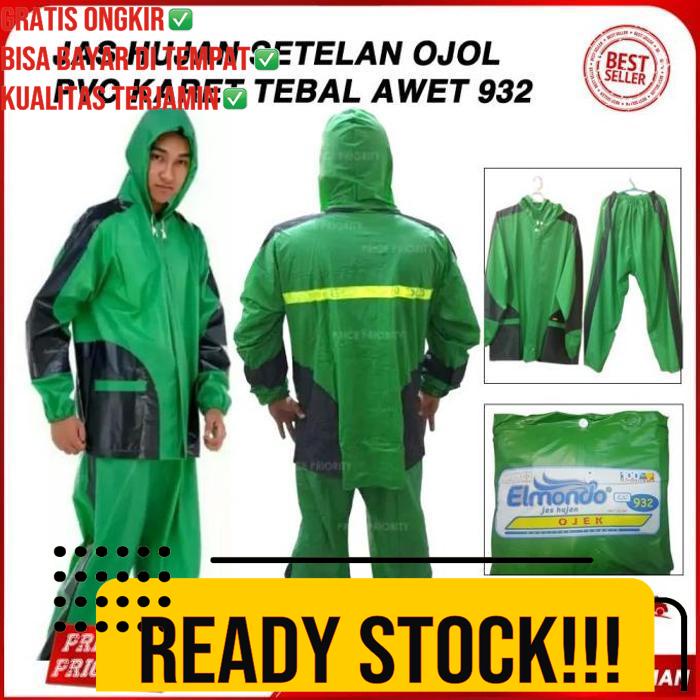 Jas Hujan Setelan Gojek Grab Jaket Celana Elmondo 932 Promo Termurah