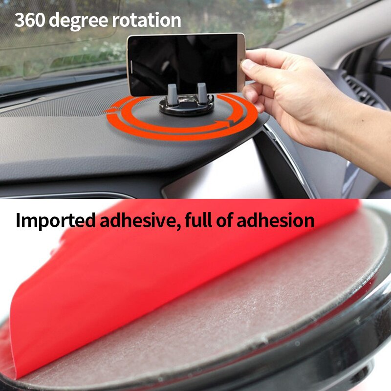 360 ° Rotatable Universal Car Anti Slip Silicone Mobile Phone Holder / Dashboard Self-adhesived Phone Stand