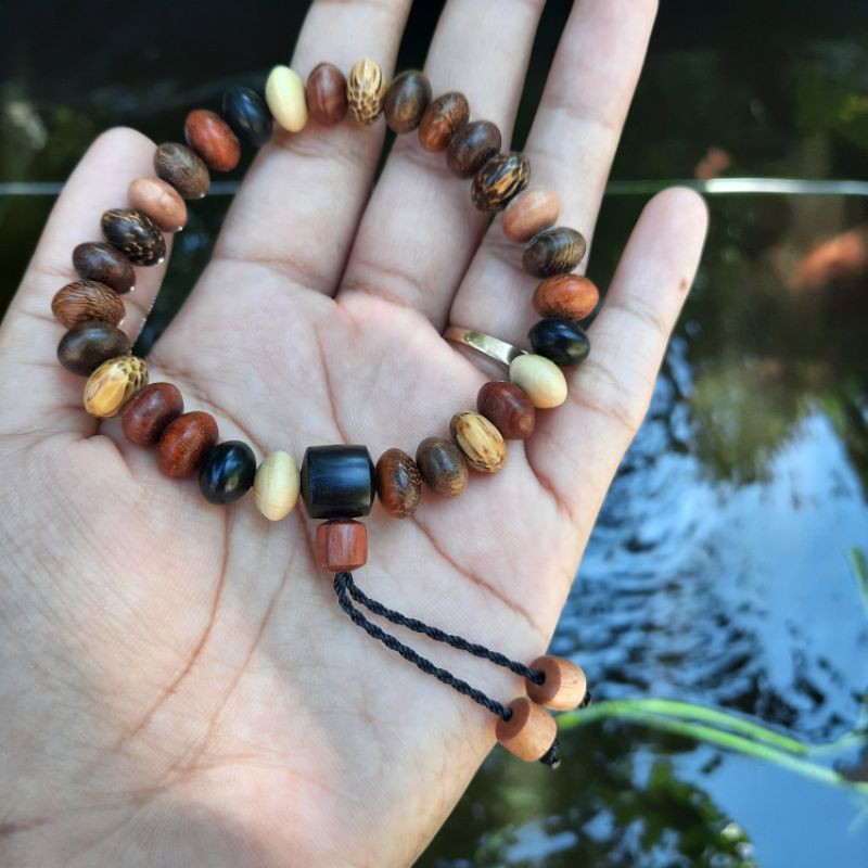 Gelang Kayu Gelang Kombinasi Gelang Kayu Kombinasi 11 Jenis Kayu Bertuah Terbaru Model Pipih