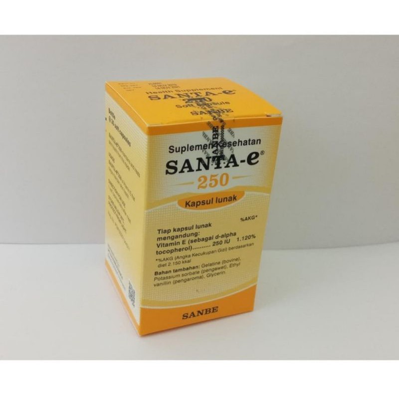 Jual Vitamin E Santa E 250 IU 30 Kapsul Sanbe Shopee Indonesia