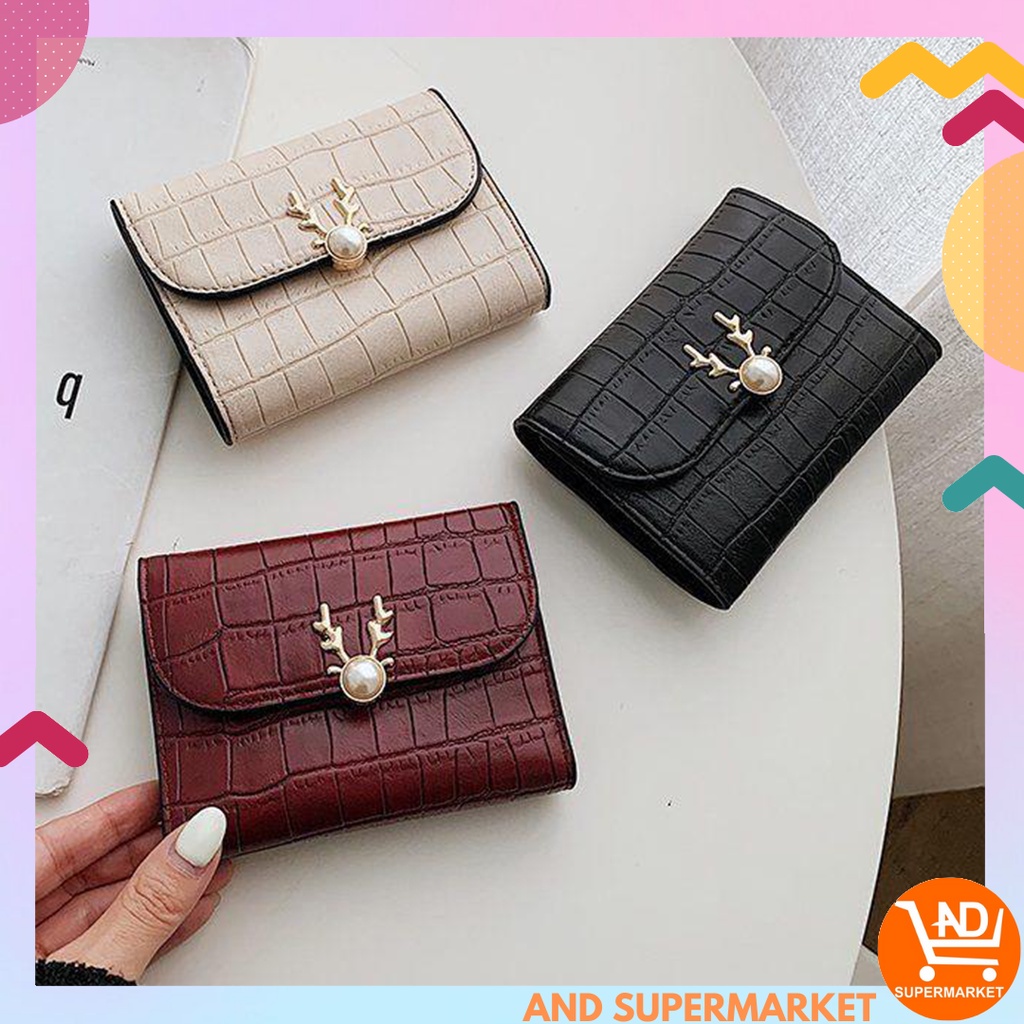 AND / COD / Dompet Lipat Wanita Mini Import Dompet Jalan Cewek PU Dompet Fashion Korean Style D59