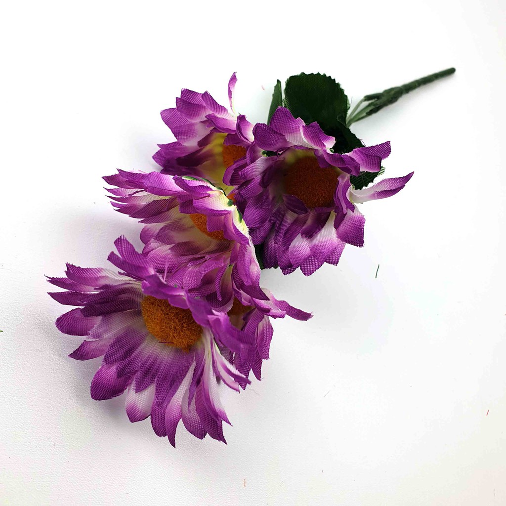 Bunga Daisy S Murah 30cm / Bunga Kain/ Bunga Palsu/ Bunga Plastik-Ungu