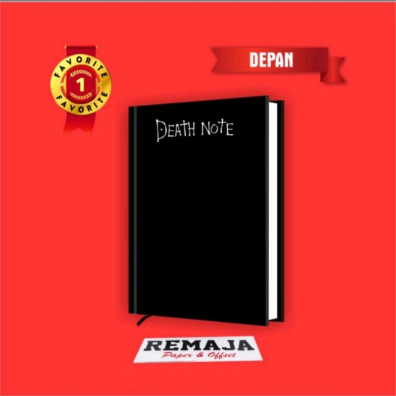 

Note Book Hard Cover DEATH NOTE A5 ISI 200 lbr / Buku tulis catatan Notes