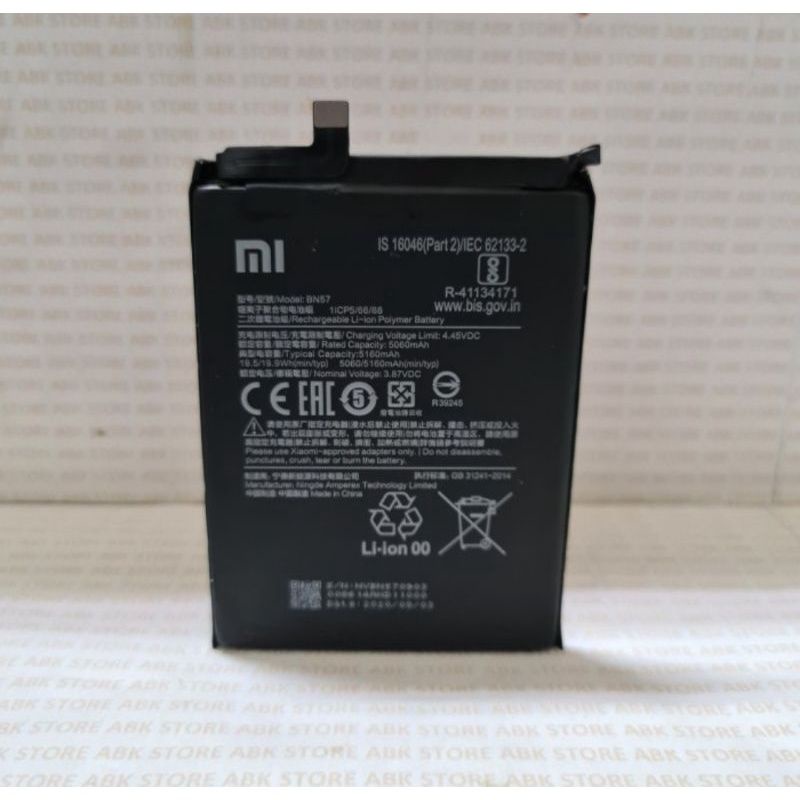 BATTERY BATRE BATRAI BATERAI POCOPHONE POCO X3 NFC X3 PRO BN57 ORIGINAL