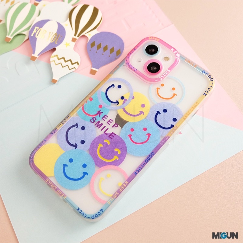 New! SMILE CASE - Softcase Fullcover for iPhone 7 8 SE2020 7+ 8+ X XS XR XSMAX 11 12 13 MINI PRO PROMAX